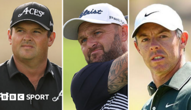 Patrick Reed, Andy Sullivan and Rory McIlroy