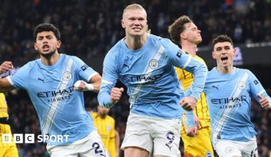 Man City 1-1 Brighton: Erling Haaland scores 150th goal for club