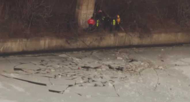 Car into Mon River