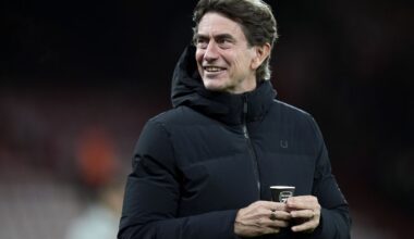 Spurs boss Thomas Frank ‘didn’t notice’ he was drinking from Arsenal-branded cup