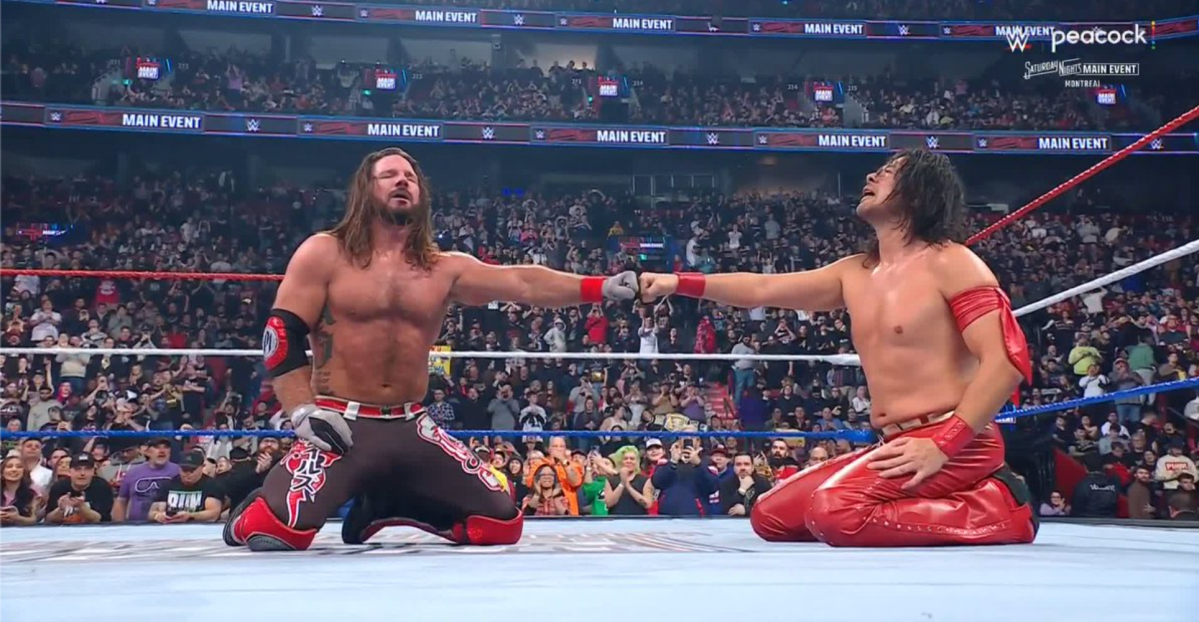 AJ Styles and Shinsuke Nakamura had a moment after their final match