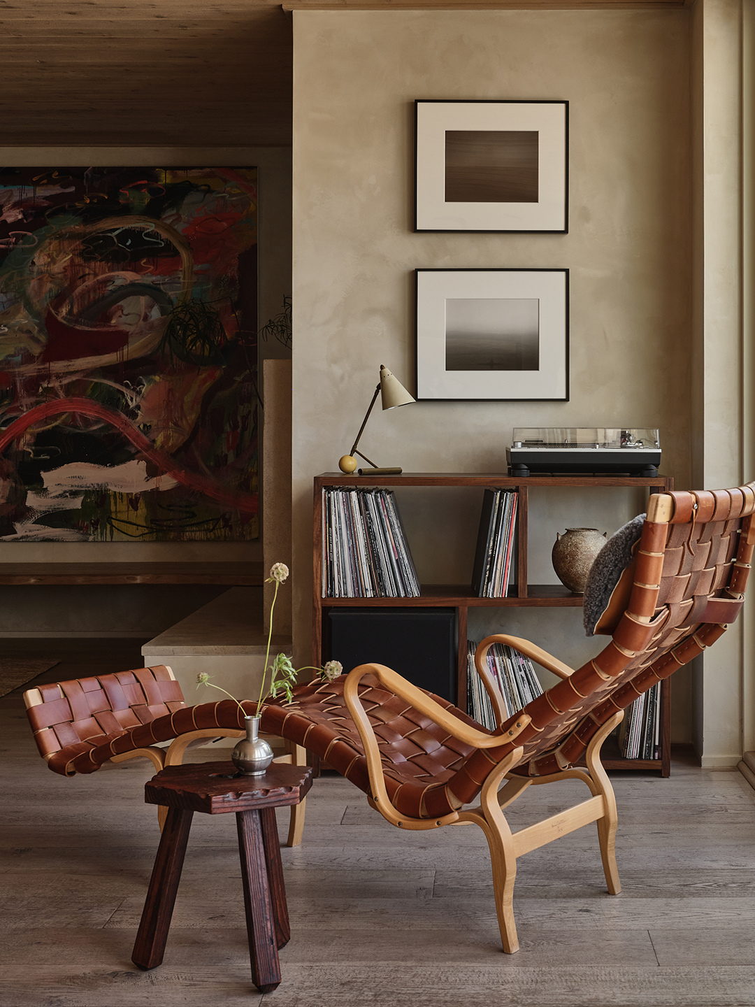 plastered living room