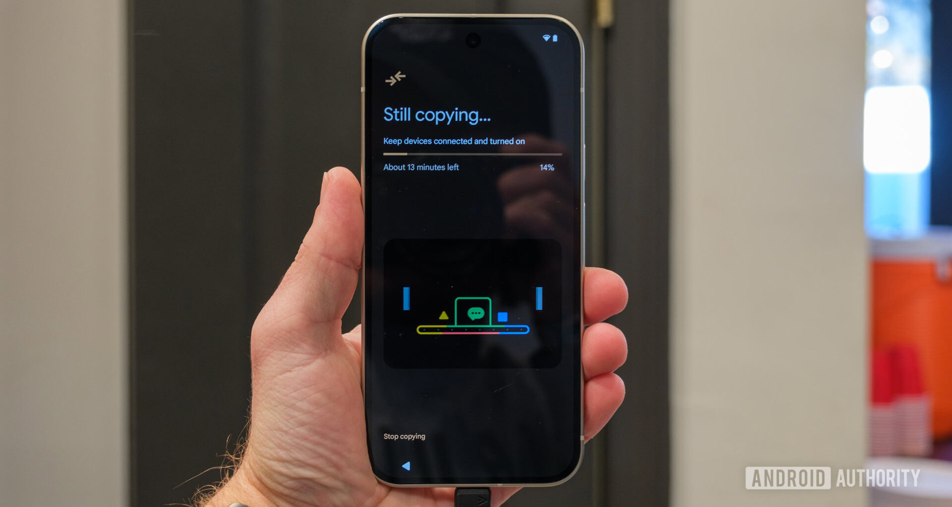 Android Switch in process on Pixel