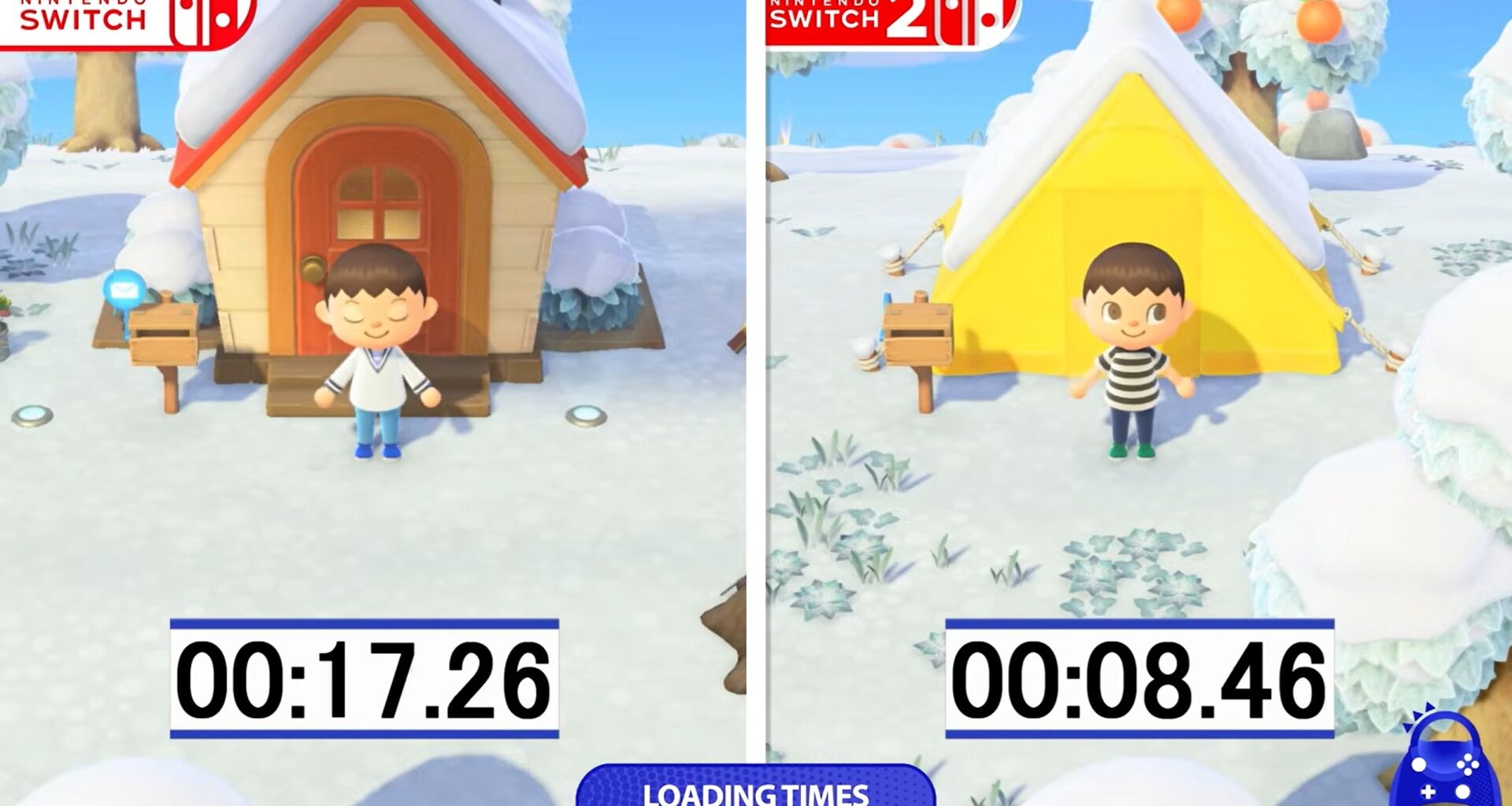 New Horizons Nintendo Switch 2 Edition vs. Switch comparison