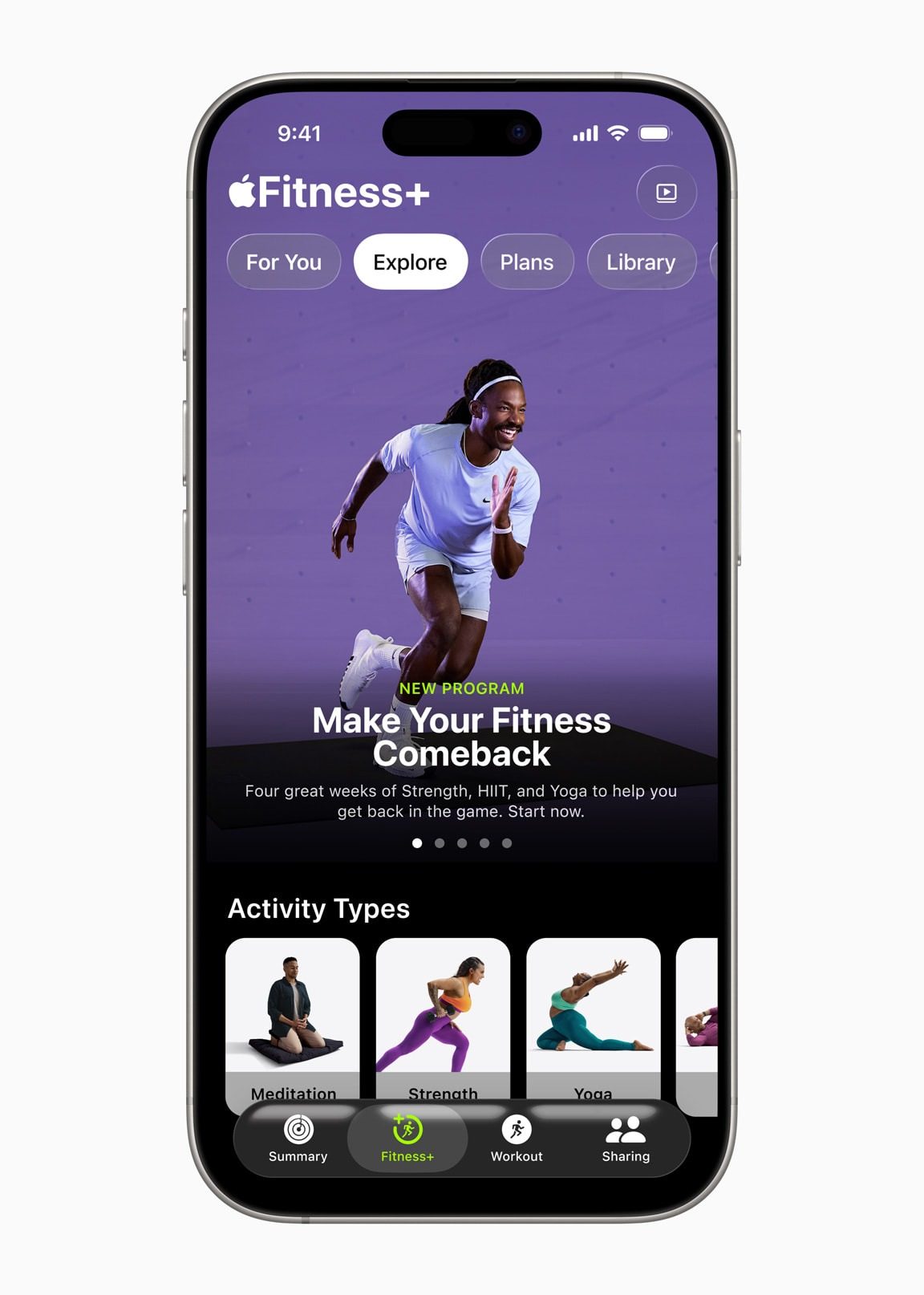 Apple Fitness+ Make your fitness comeback program.