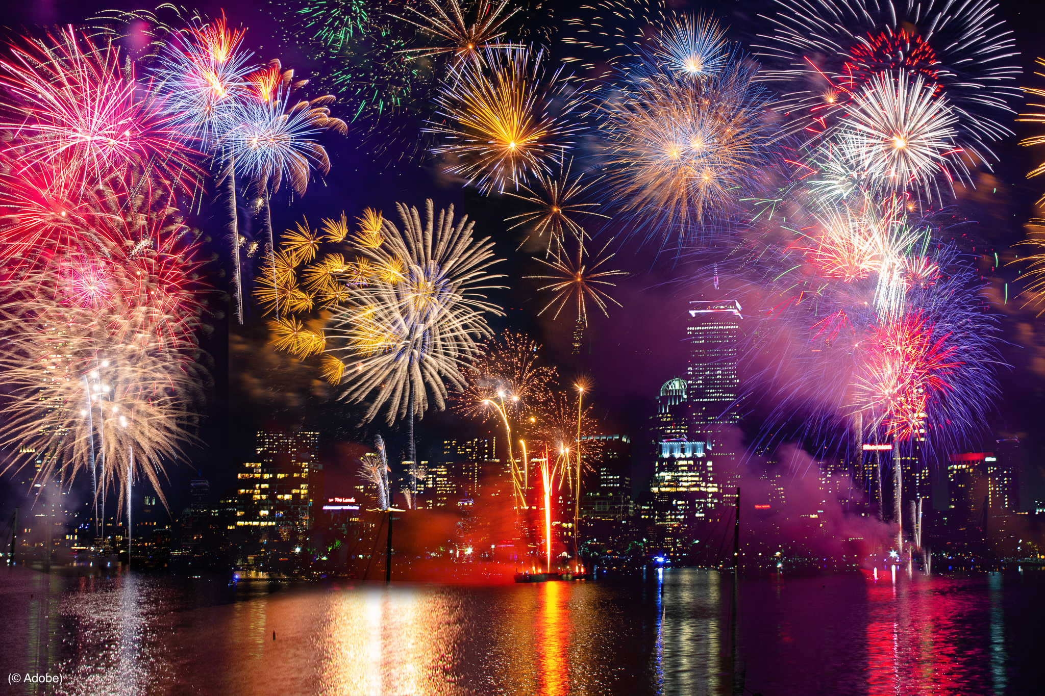 Fourth of July fireworks in Boston (© Adobe)