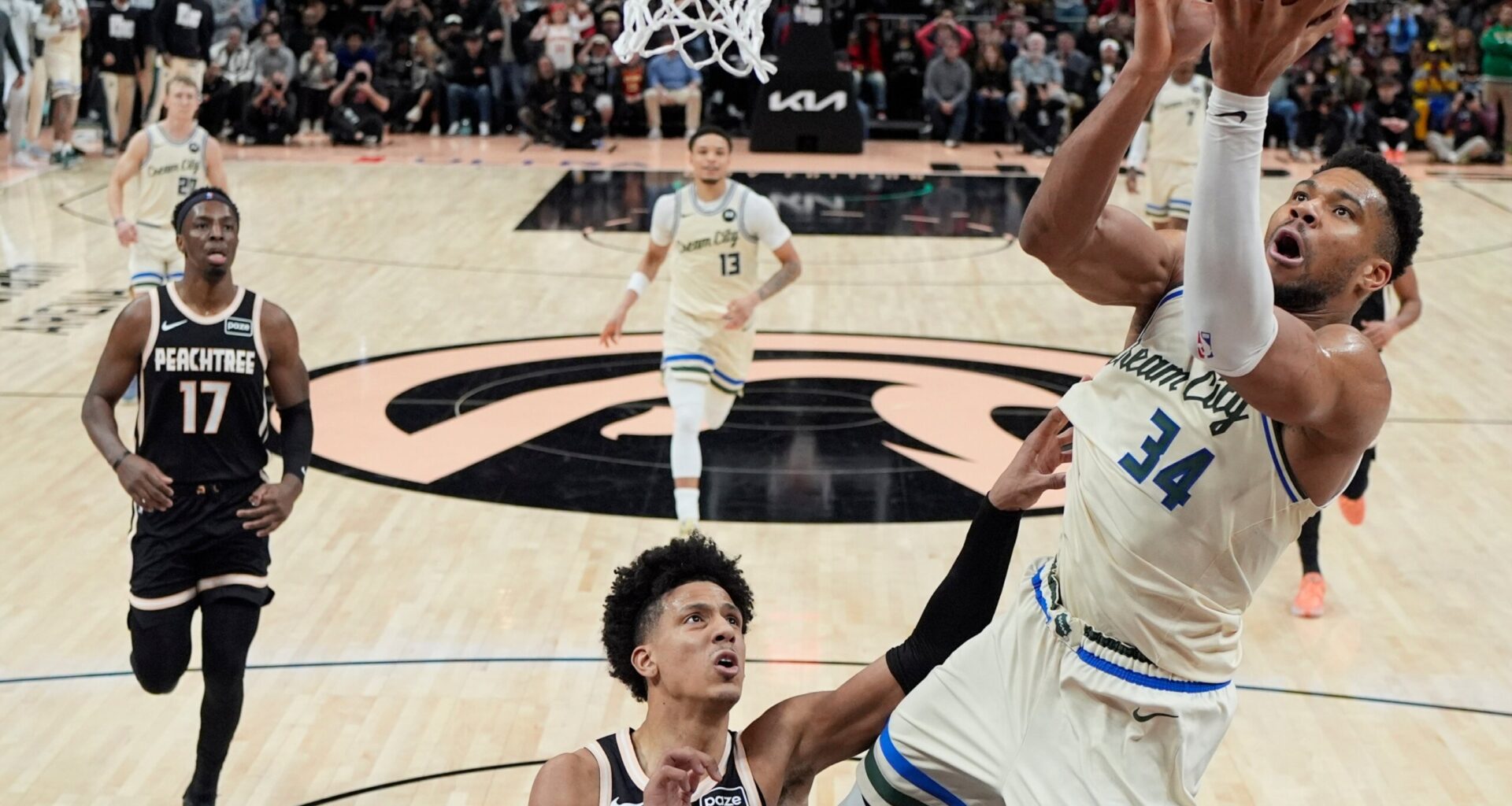 Antetokounmpo and the Bucks hold off Atlanta 112-110 to snap a three-game skid