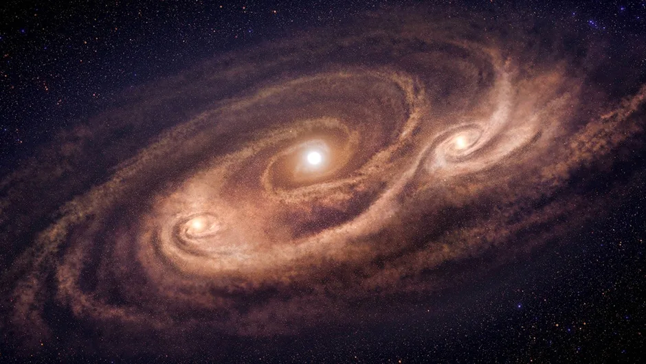 Artist's rendering of COSMOS-AzTEC-1 (Credit : National Astronomical Observatory of Japan)