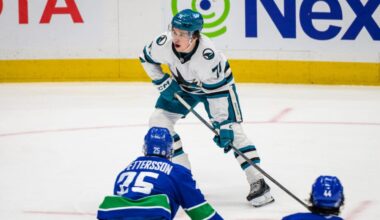 Sharks Dominate Canucks 5-2: Celebrini Scores 4 Points