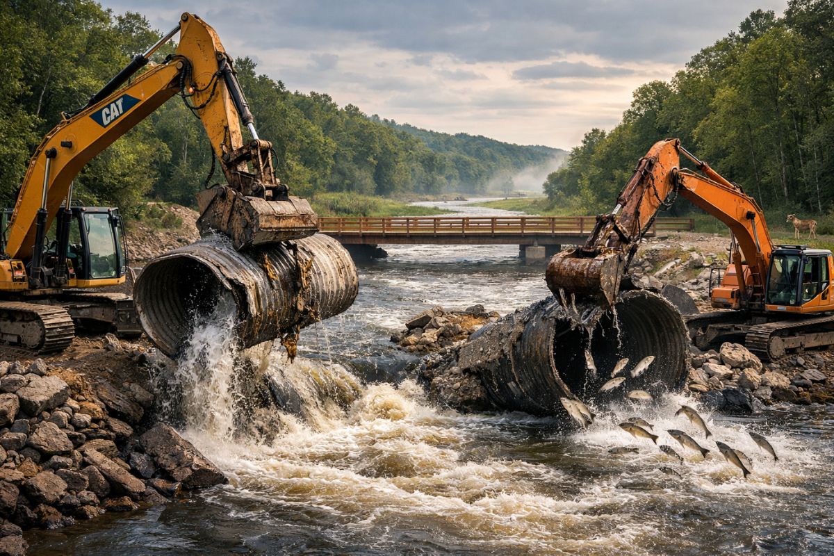 The Roanoke River is undergoing barrier removal to reconnect the floodplain, save migratory fish, and reduce flooding in communities in North Carolina.