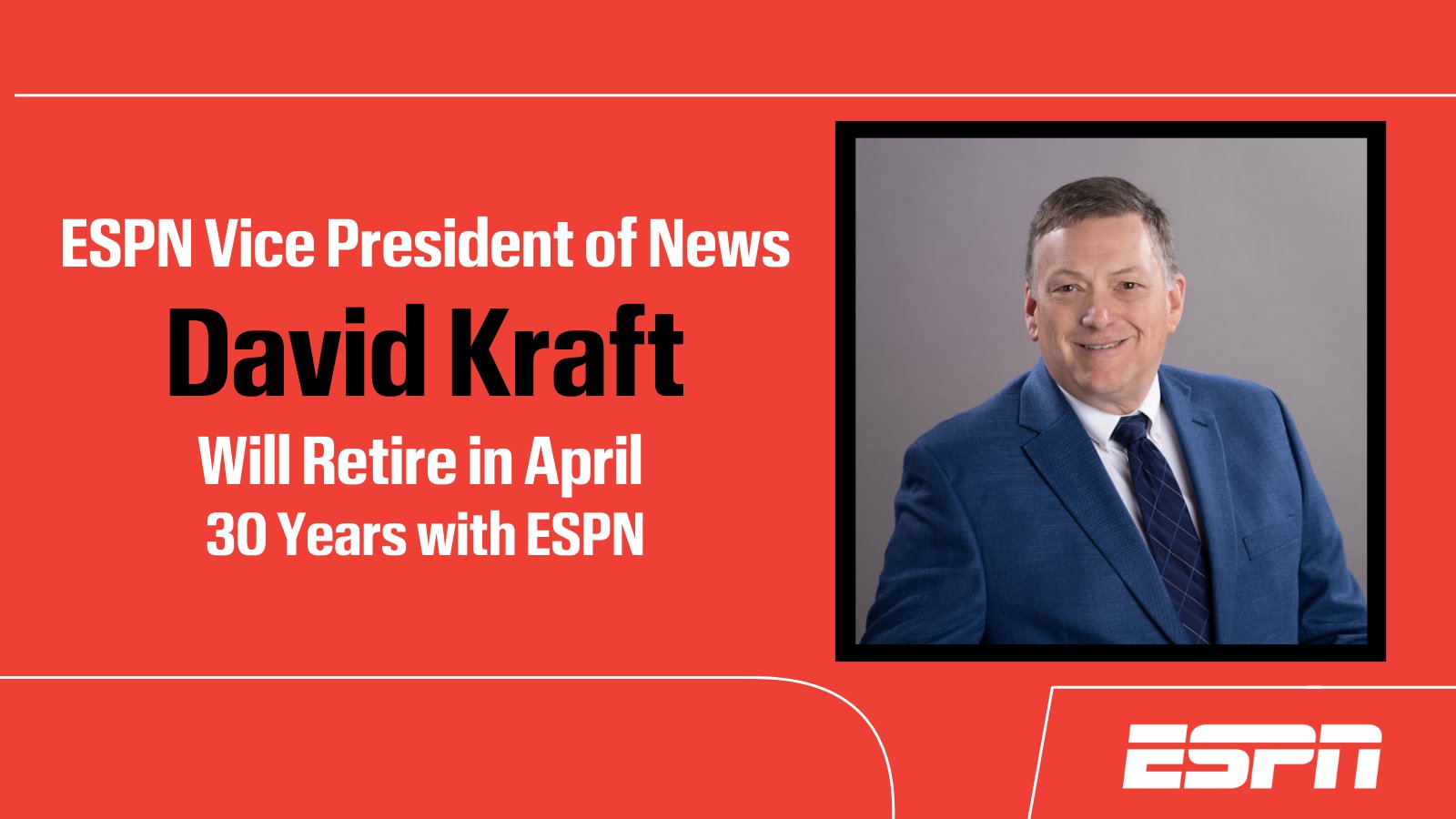 ESPN VP of News David Kraft retiring after 30-year run