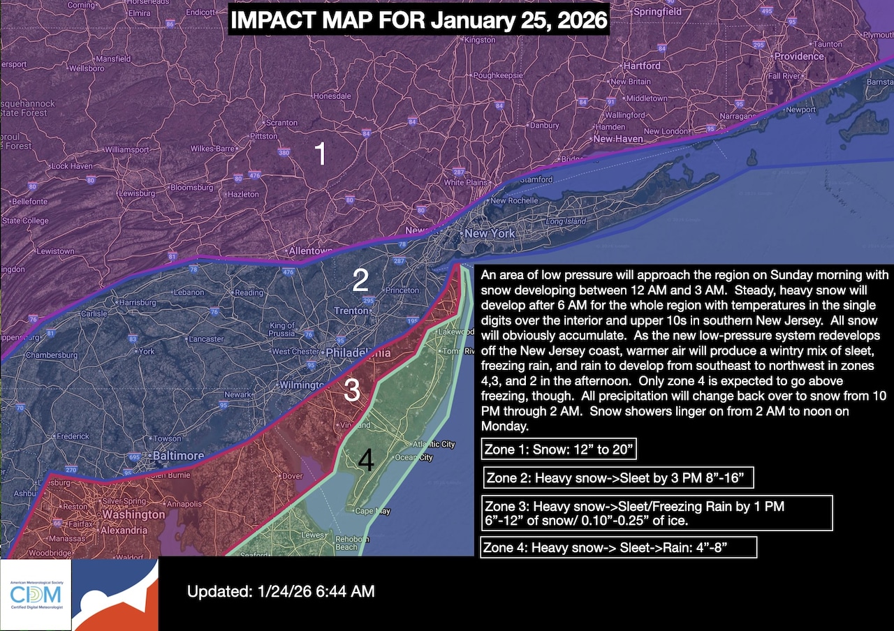 NJ snow forecast update