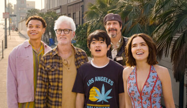 Zoey Deutch, John Slattery, Ken Marino, Miles Gutierrez-Riley and Ben Wang appear in Gail Daughtry and the Celebrity Sex Pass by David Wain