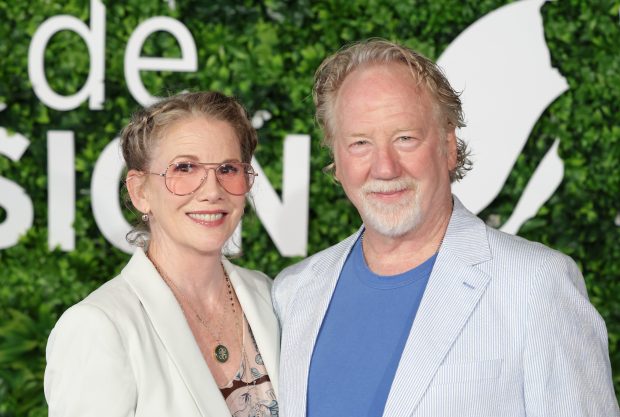 Melissa Gilbert and her husband Timothy Busfield attend the "Busfiled/Gilbert" photocall during the 62nd Monte Carlo TV Festival on June 20, 2023 in Monte-Carlo, Monaco. (Photo by Pascal Le Segretain/Getty Images)