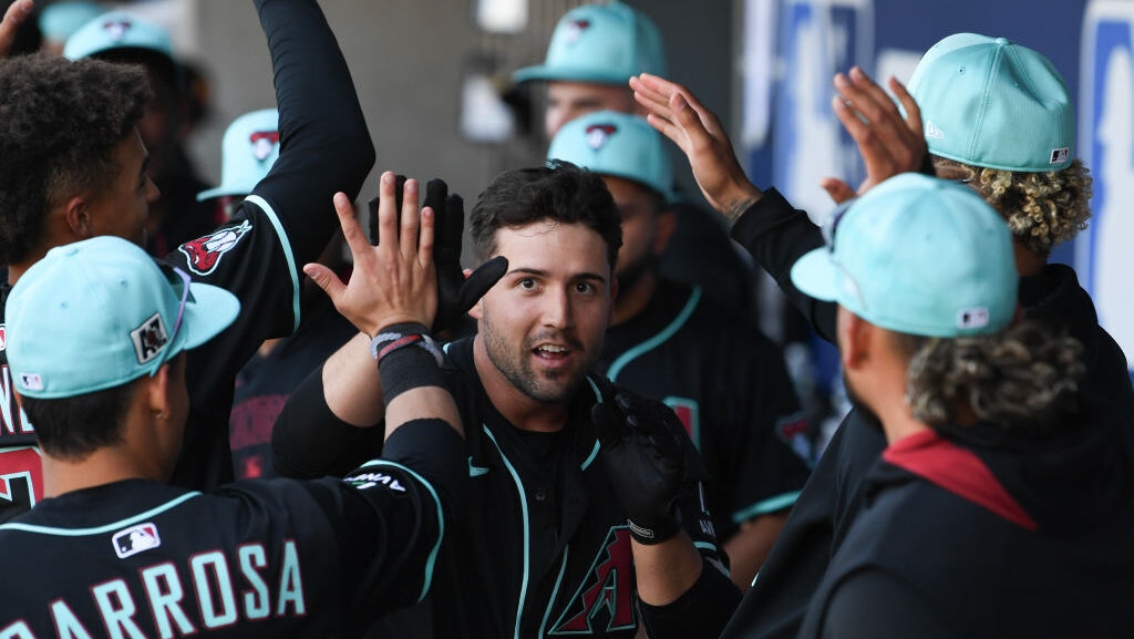 Ryan Waldschmidt #21 of the Arizona Diamondbacks...