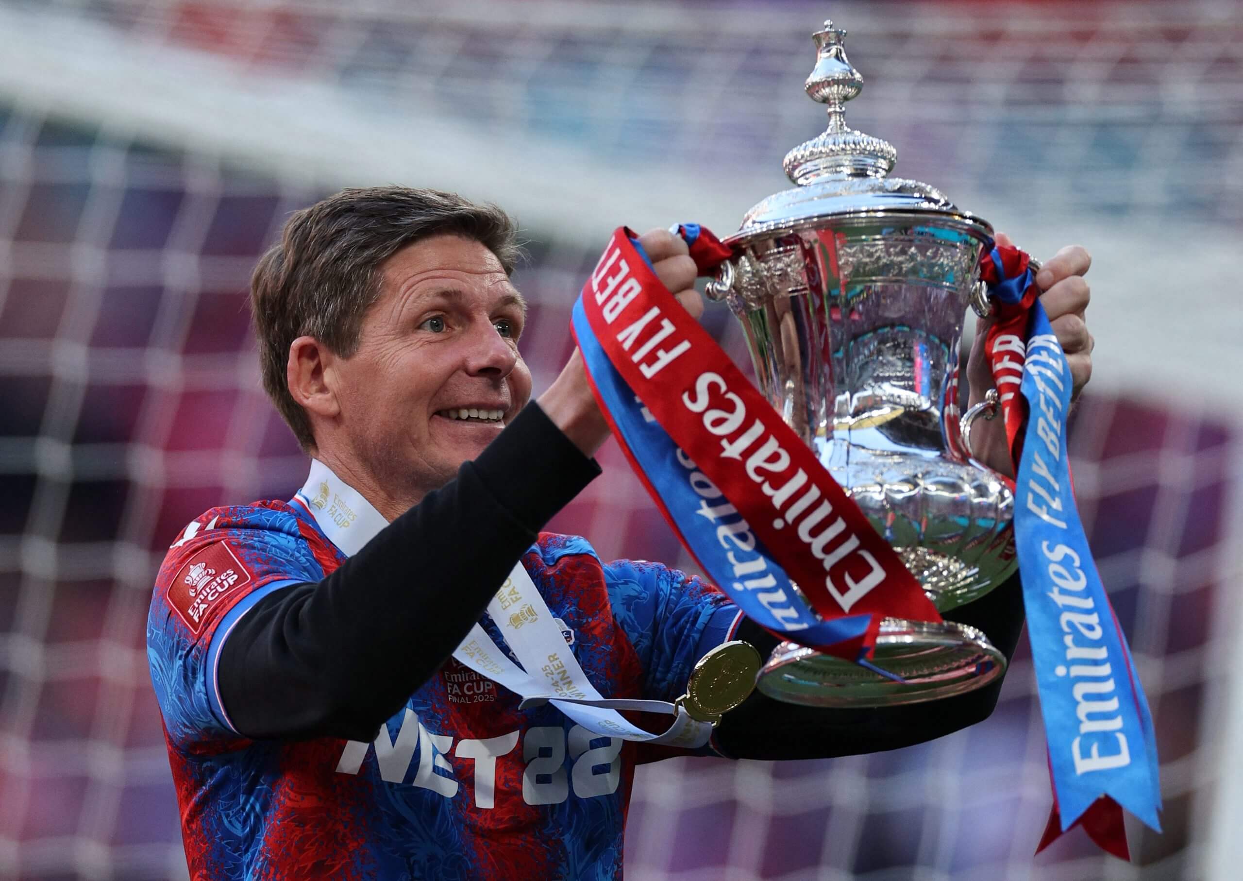 Glasner with the FA Cup