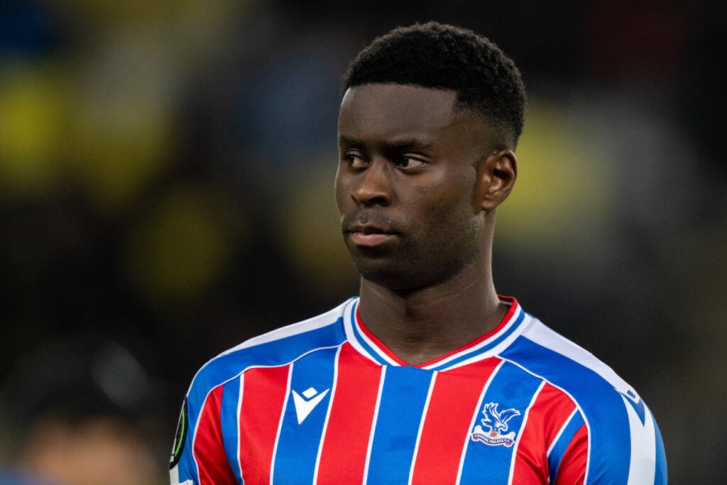 Marc Guehi during FC Dynamo Kyiv v Crystal Palace FC - UEFA Conference League 2025/26 League Phase MD1