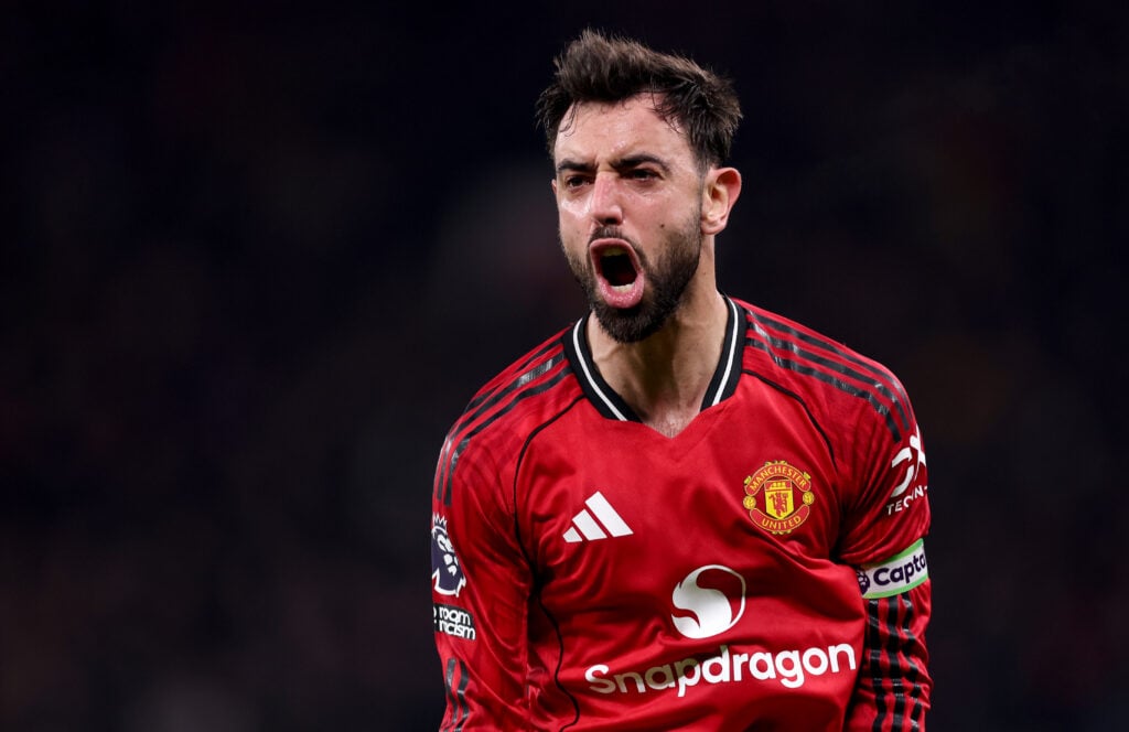Bruno Fernandes roars in celebration