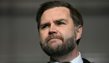 Vice President JD Vance speaks at an industrial shipping facility on the administration’s economic agenda and impacts on the Midwest in Toledo, Ohio, on January 22, 2026. (Photo by Jim WATSON / POOL / AFP via Getty Images)