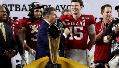 Fernando Mendoza says rare postgame curse was ‘fitting’ after Indiana’s title win