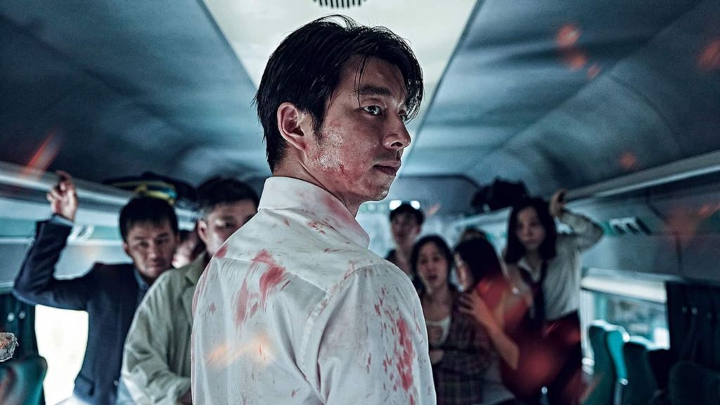 Gong Yoo in the poster for Asian horror movie Train to Busan