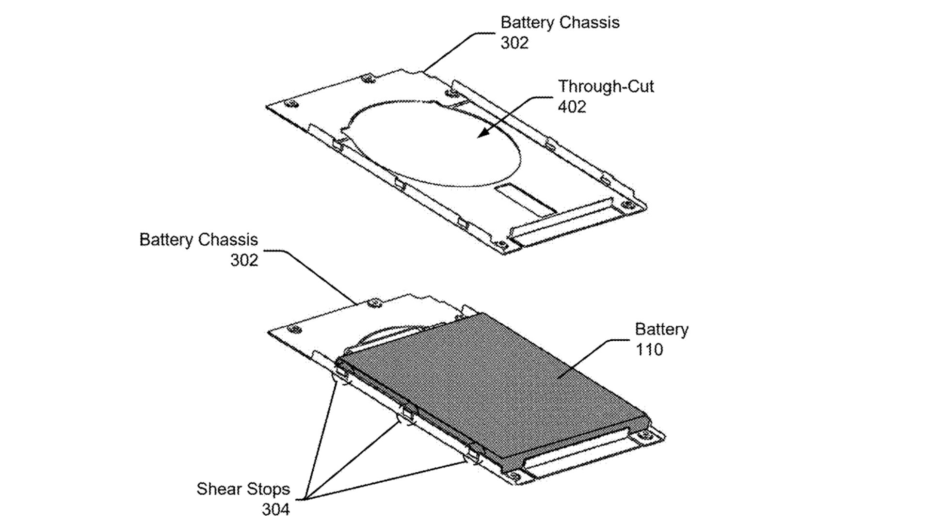Google battery chassis design patent