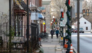 Downingtown's downtown is photographed on Monday, Nov. 24, 2025.