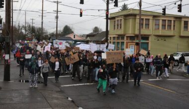 Hundreds of students walk out of class across Portland to protest ICE