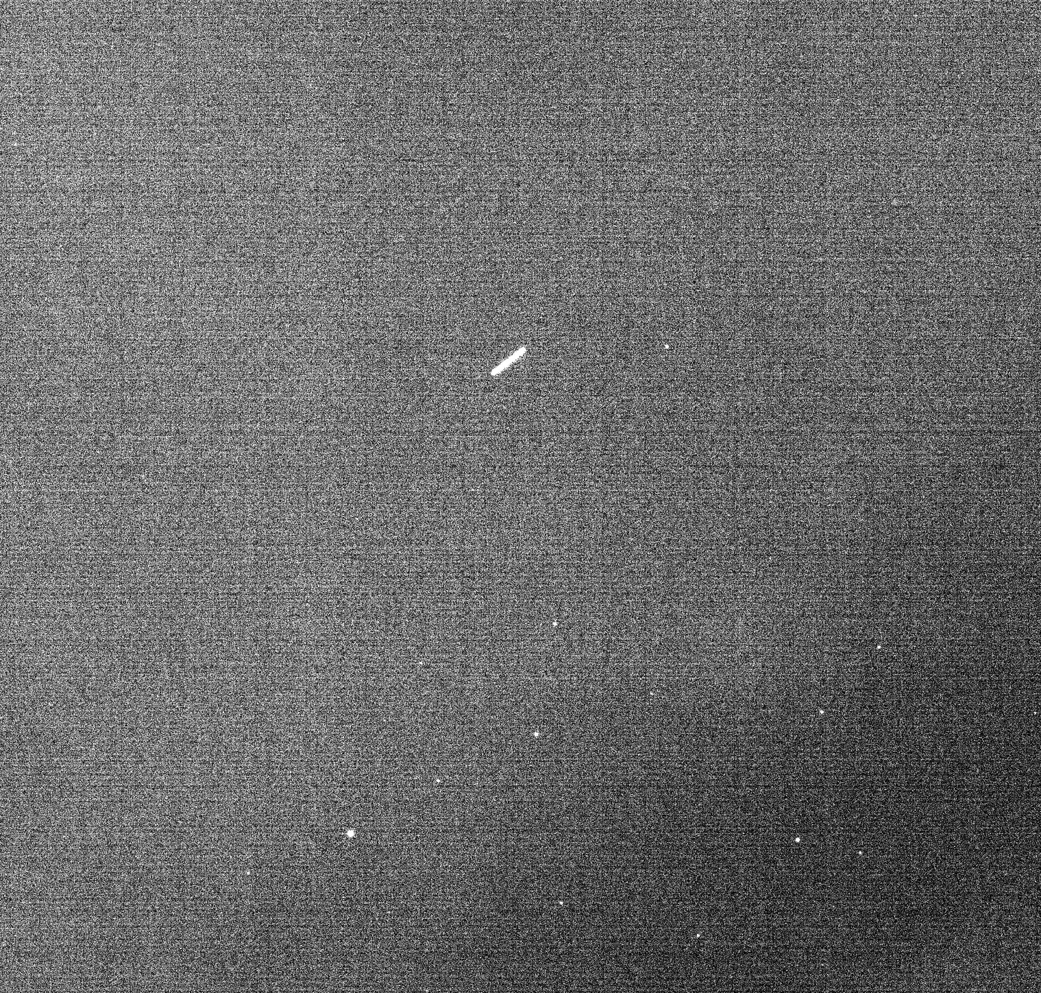 Passage of ZQ-3 R/B taken with the T2 telescope of the EU SST contributing sensor CASSINI-TANDEM, 0.09s exposures. Loiano Astronomical Station managed by INAF-OAS (Italy). Image credit: INAF-OAS.