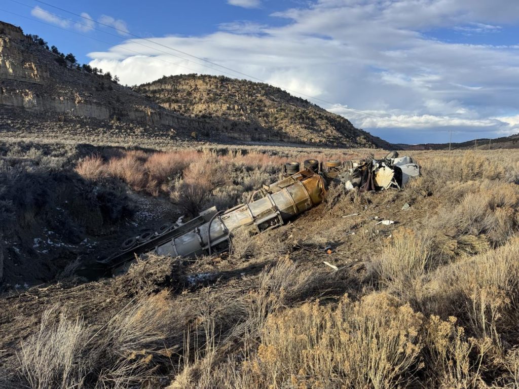 Crude oil spills into West Douglas Creek following tanker accident