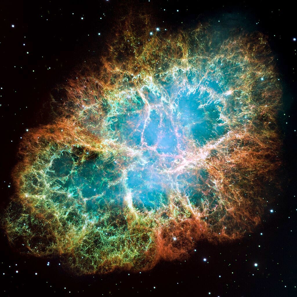 The Crab Nebula as seen by the Hubble Space Telescope (Credit : NASA/HST Heritage)