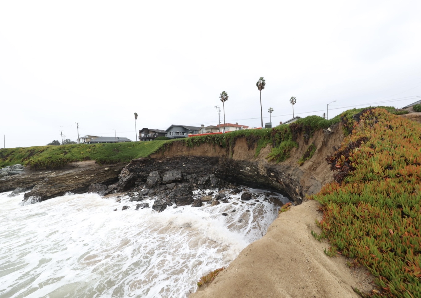 New year kicks off with more West Cliff erosion as another chunk tumbles into the bay