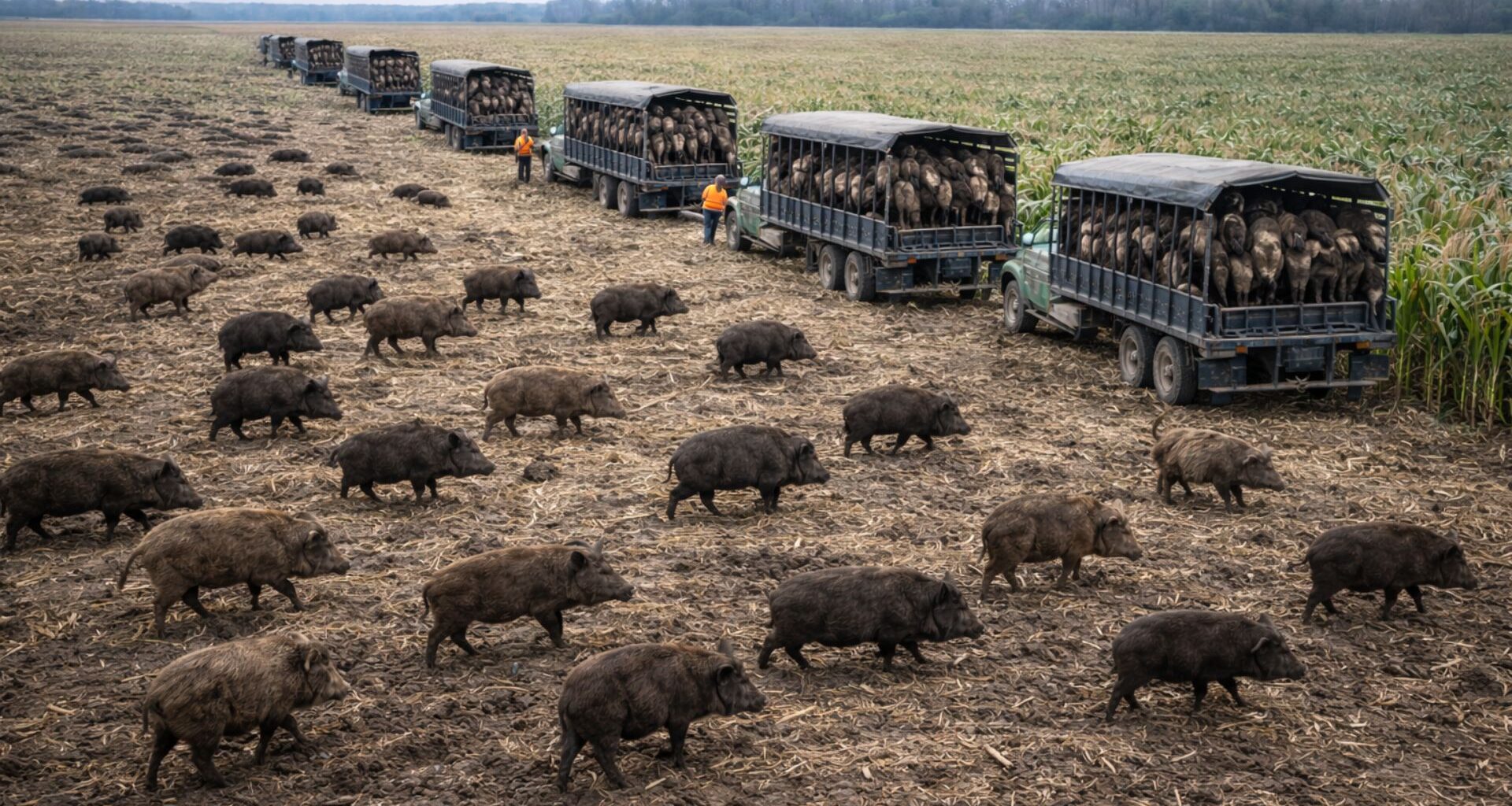 Texas intensifies fight against wild boars with smart traps, helicopters, and chemical control after damage to farms.