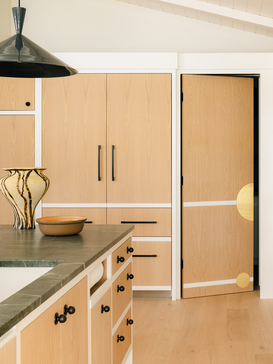 pantry with brass handle