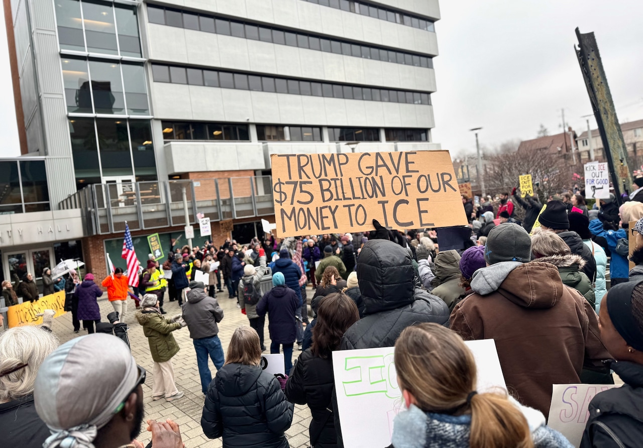 Rally against ICE in Ann Arbor