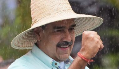 President Nicolas Maduro addresses supporters during a rally marking the anniversary of the Battle of Santa Ines, which took place during Venezuela's 19th-century Federal War, in Caracas, Venezuela, Wednesday, Dec. 10, 2025. (AP Photo/Ariana Cubillos)