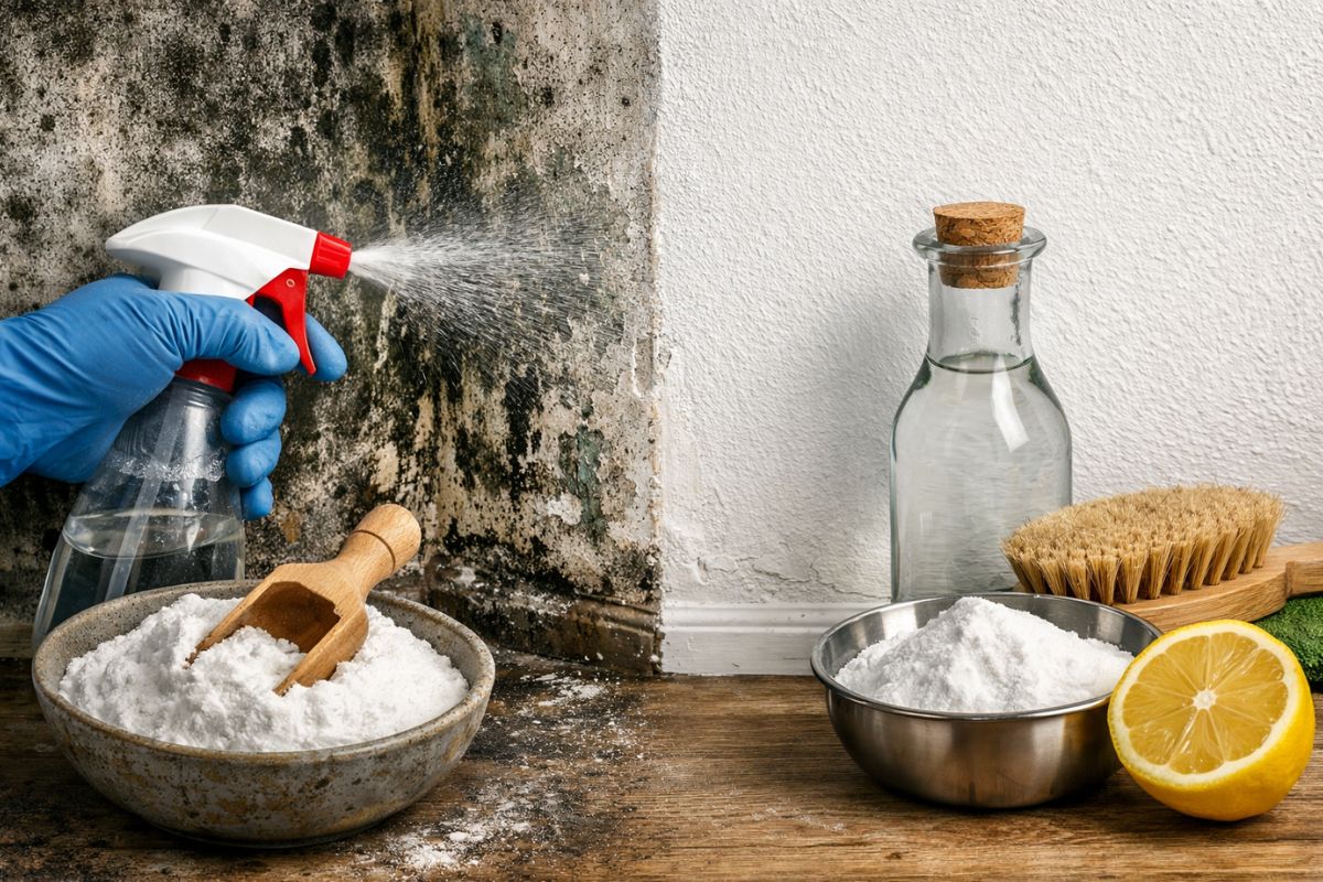 Mold, baking soda, white vinegar, humidity, and wall cleaning explained with a simple and inexpensive technique to remove stains and improve the air in your home.