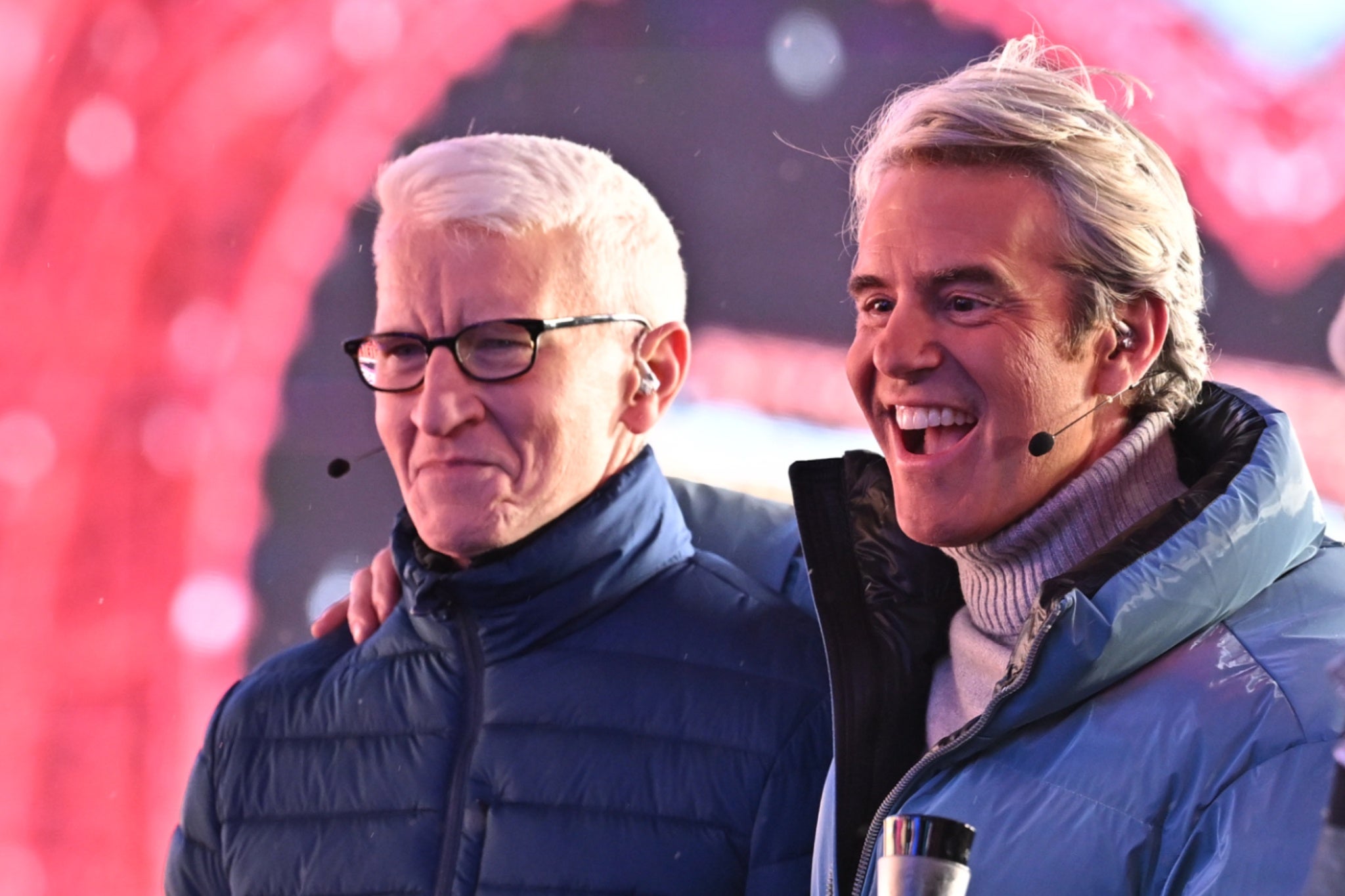 Anderson Cooper (left) and Cohen hosted CNN's New Year's Eve coverage