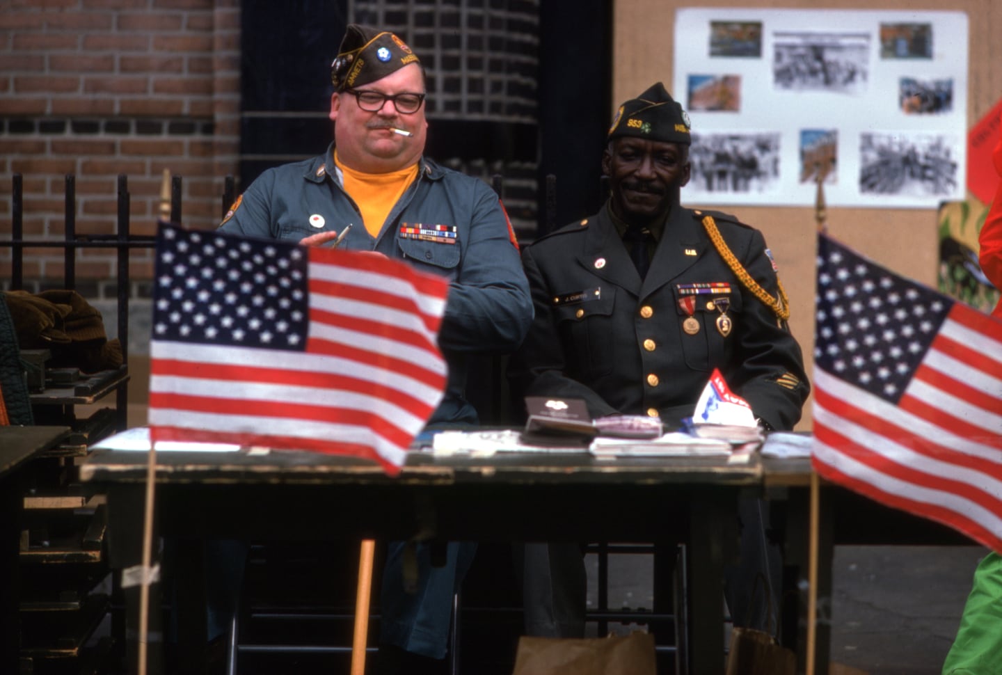 “First Day of the Bicentennial Celebration,” taken by photographer Lou Jones at Eliot Square, Roxbury, in 1975.