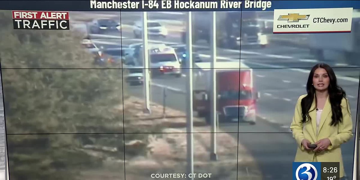 Person struck by vehicle on I-84 west in Manchester; highway closed