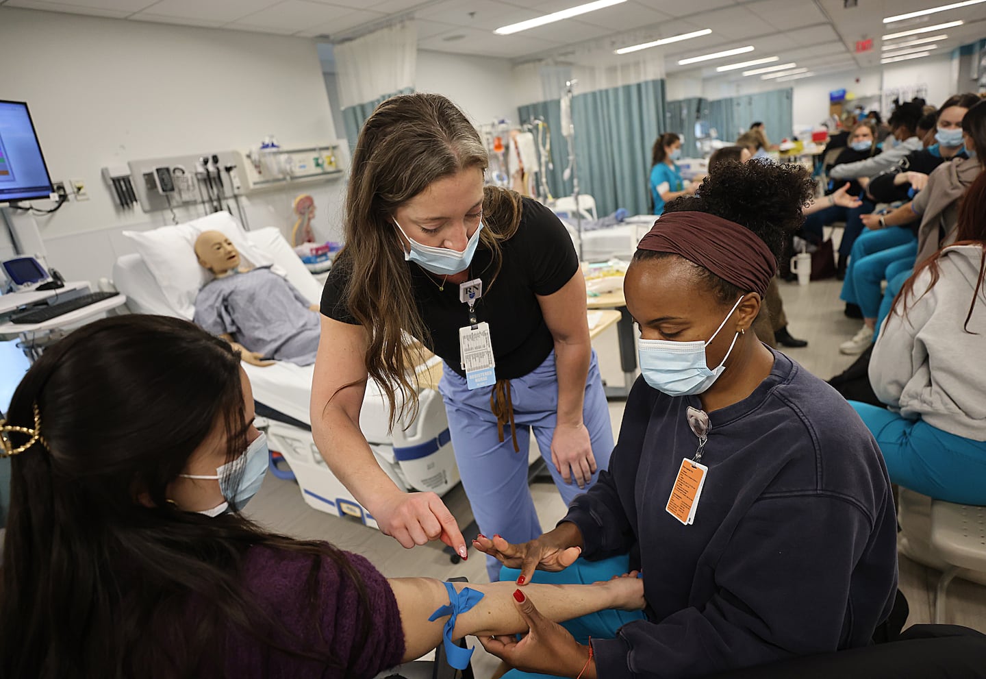 Nurse instructor Siobhan Deasy instructed student nurses at the MGH Institute of Health Professions in Charlestown.