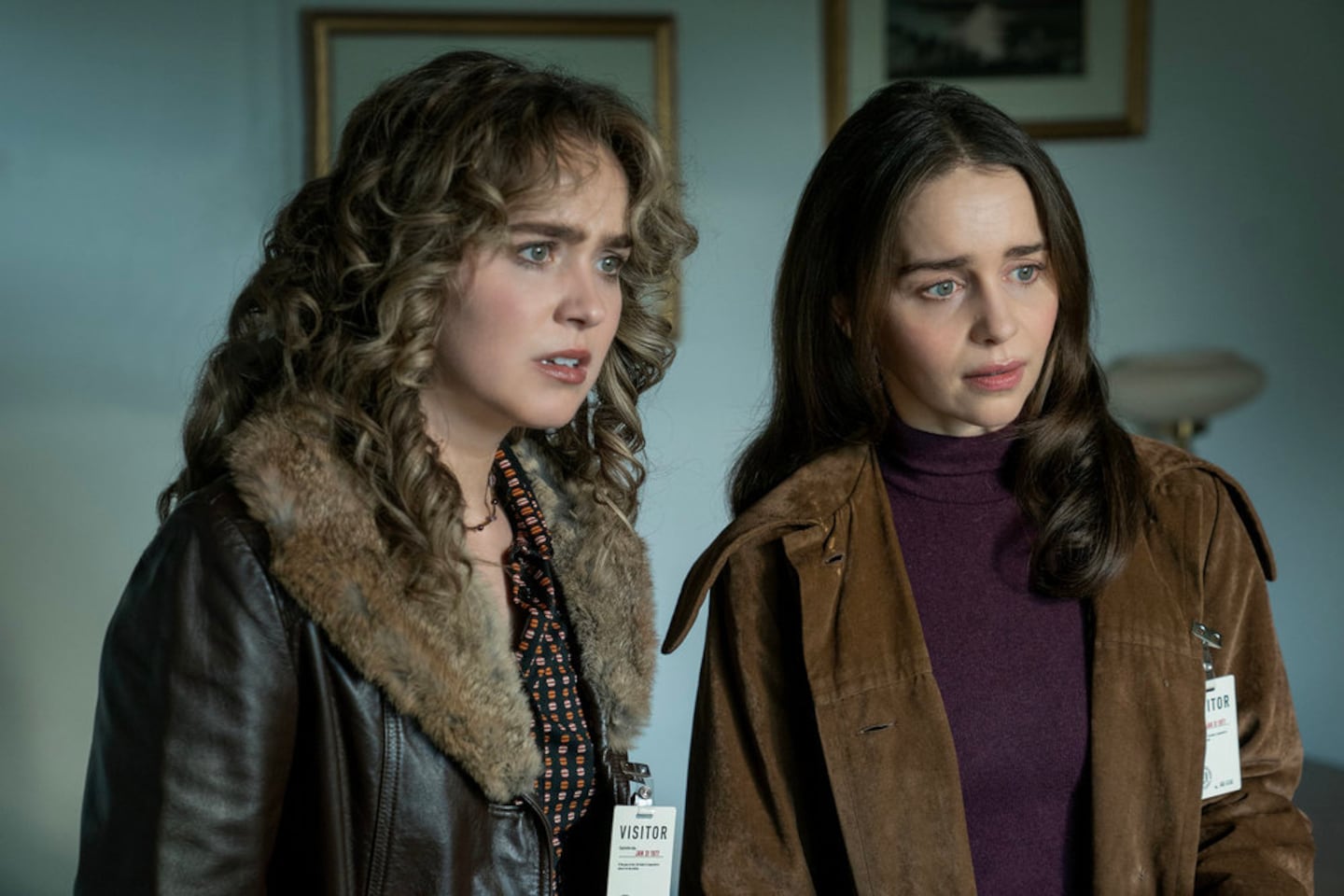 From left: Haley Lu Richardson as Twila, Emilia Clarke as Bea in "Ponies."