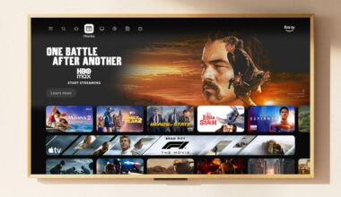 An Amazon TV showing the new Fire TV interface redesign