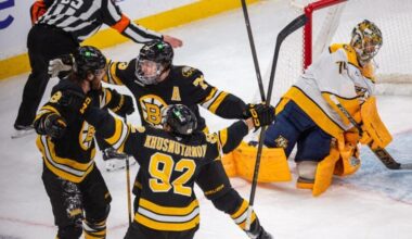 An eventful day for Bruins included 4-hour bus ride, OT win