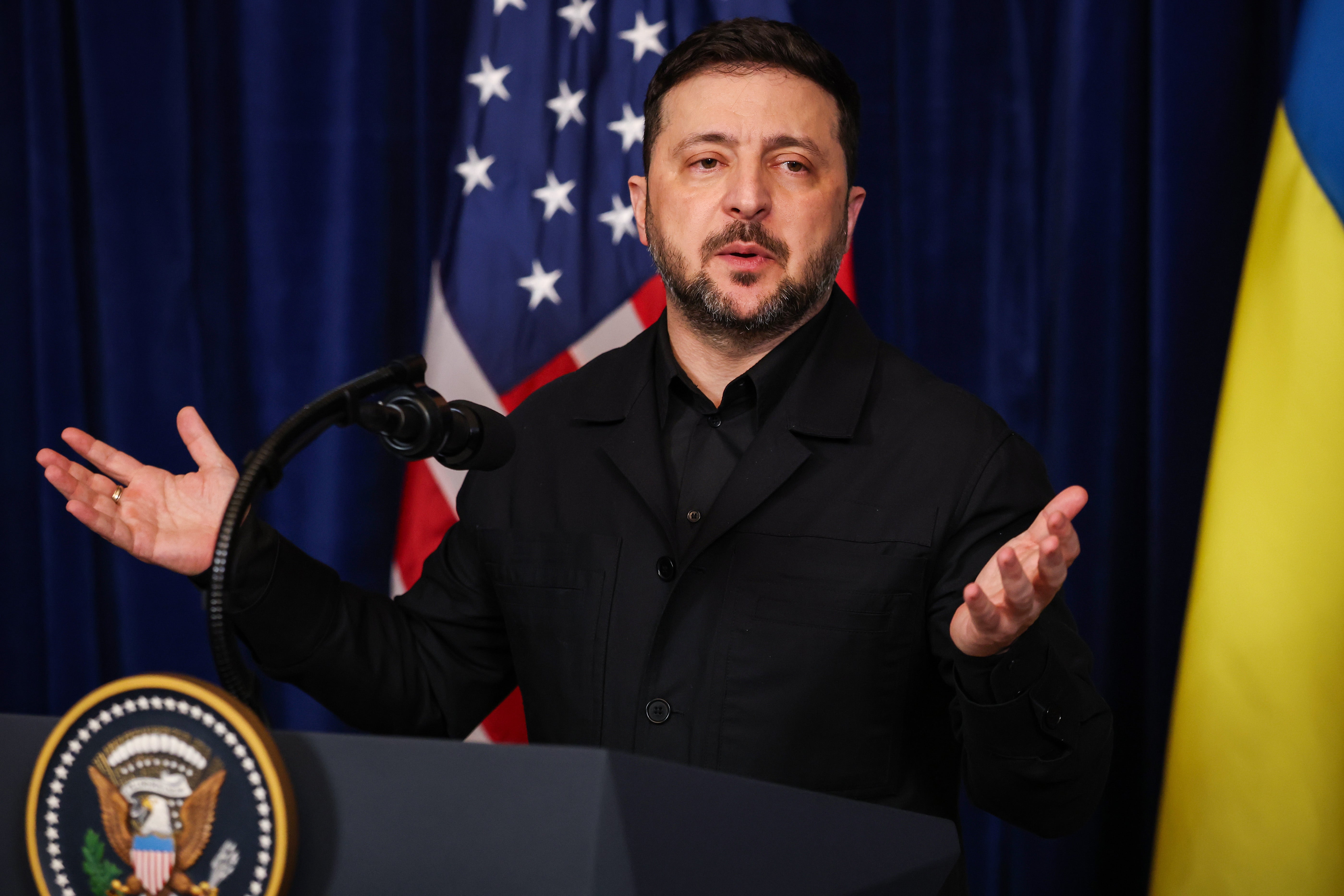 Ukrainian President Volodymyr Zelensky said Ukrainian negotiators ‘continue to communicate with the American side’