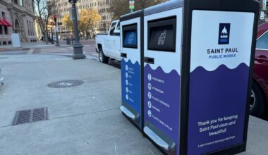 St. Paul solar trash cans meant to cut litter and labor