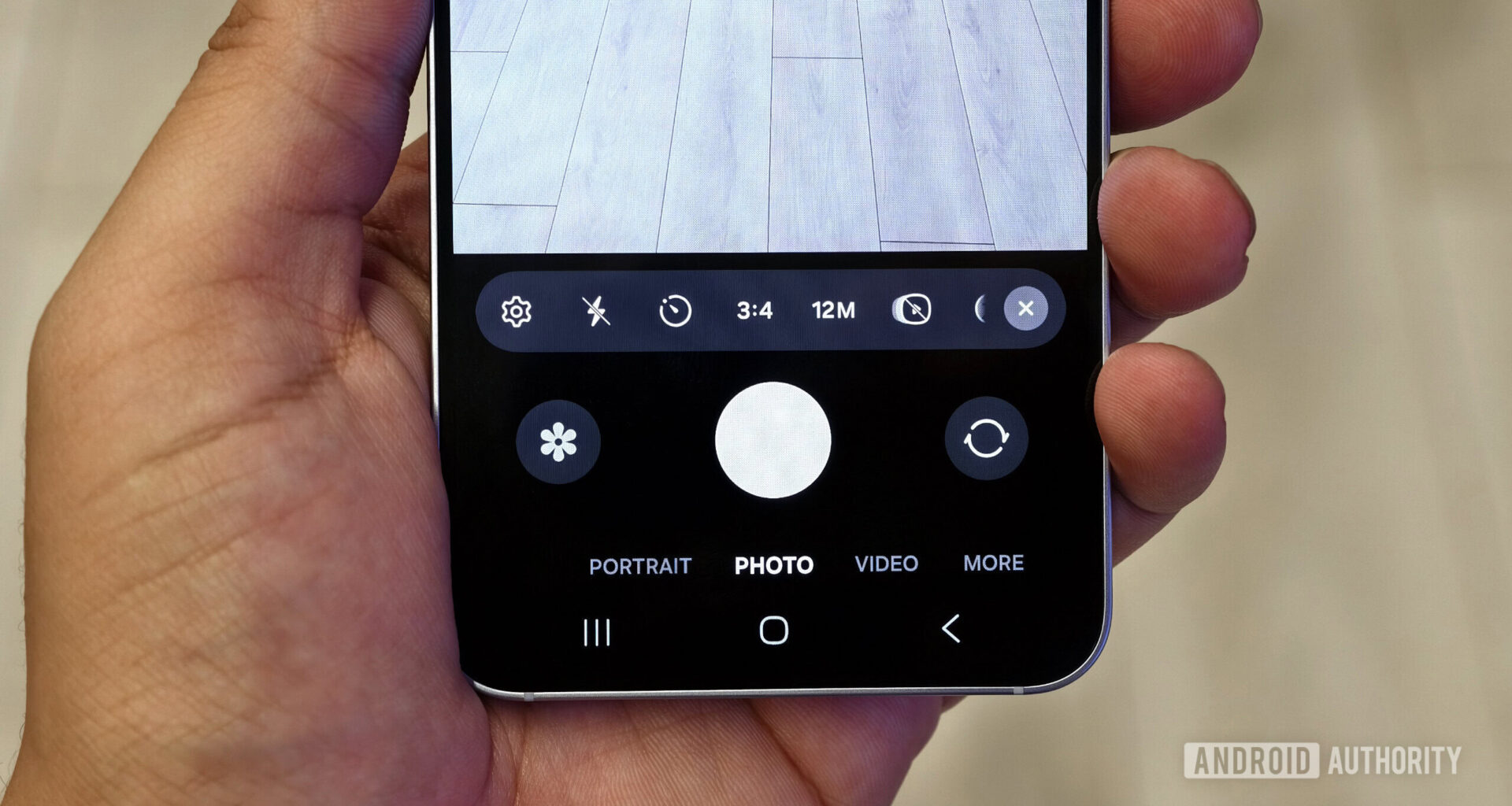 The Samsung Galaxy S25 camera app.
