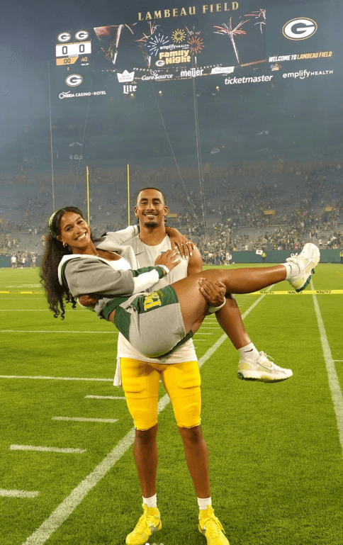 Jordan Love and wife Ronika Stone.