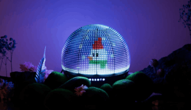 SwitchBot’s AI-powered desk light looks like a pixel-art snow globe