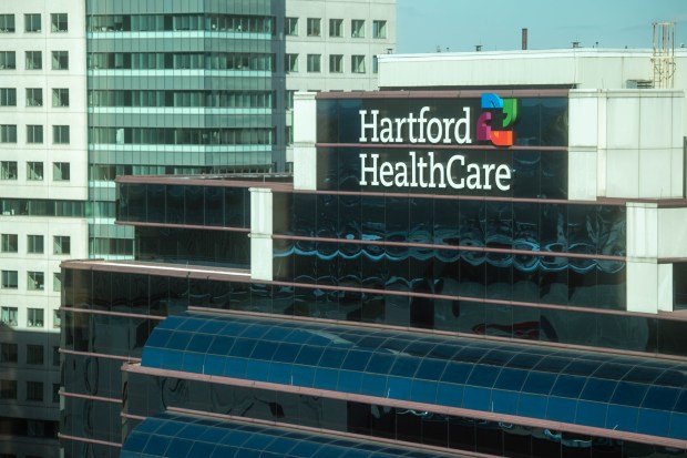 A view of Hartford HealthCare in downtown Hartford. (Aaron Flaum/Hartford Courant)